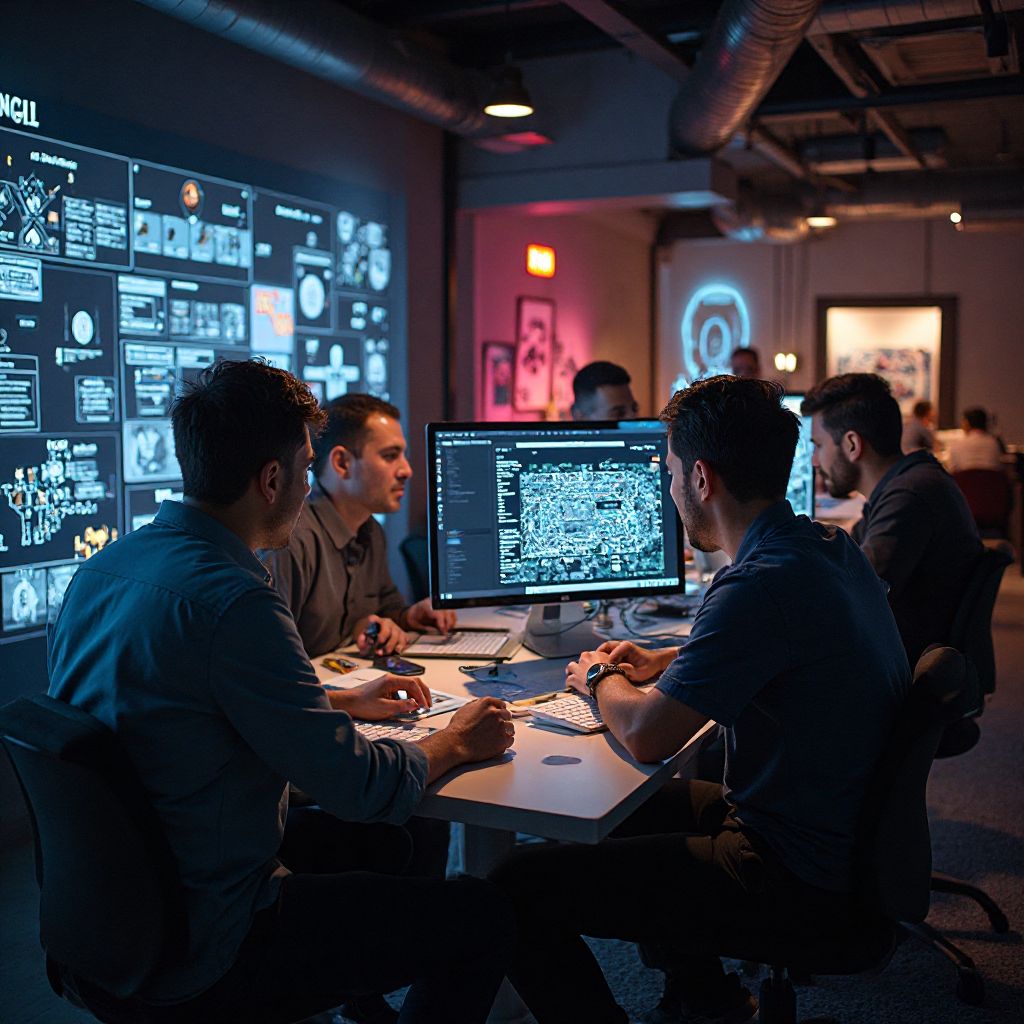 TechQuest Brisbane founding team working on prototype