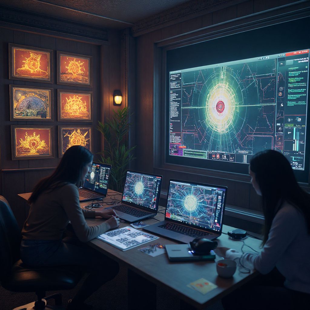 Tech team developing quest interfaces